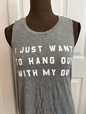 Fifth Sun Grey Graphic Dog Tank Top - 🖤